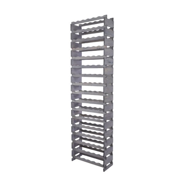 Weinregal VINOTECA FLEX PRO HxBxT 233x65x28cm 102 Flaschen auf 17 Ebenen Massives Kiefernholz Grau