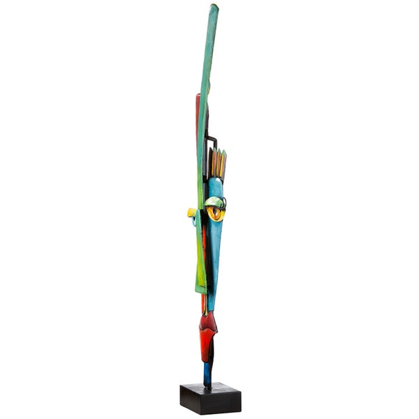Skulptur GILDE Dekoration Höhe 101cm Breite 28cm mehrfarbig Metall
