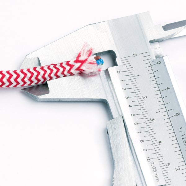 Textilkabel Rot-Weiß, 3-adrig, (3x 0,75 mm²) - Stoffkabel mit Erdleiter, Meterware