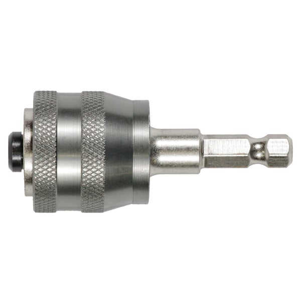 Magnetischer Bithalter mit Tiefenanschlag für Akkuschrauber und Bohrmaschinen mit Sechskantschaft.