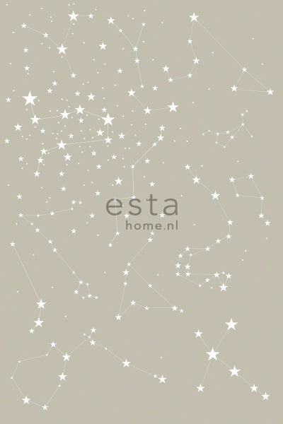 ESTAhome Fototapete sternenklare Nacht Taupe - 200 x 279 cm - 158705