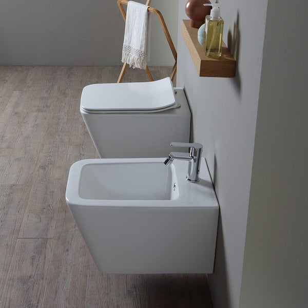WC und Bidet Kombination für Wandmontage | Rock