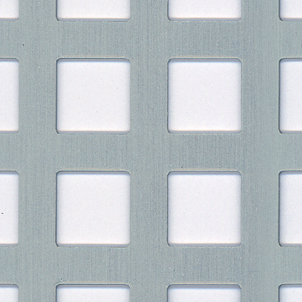 Strukturausschnitt eines quadratisch gelochten Metallblechs