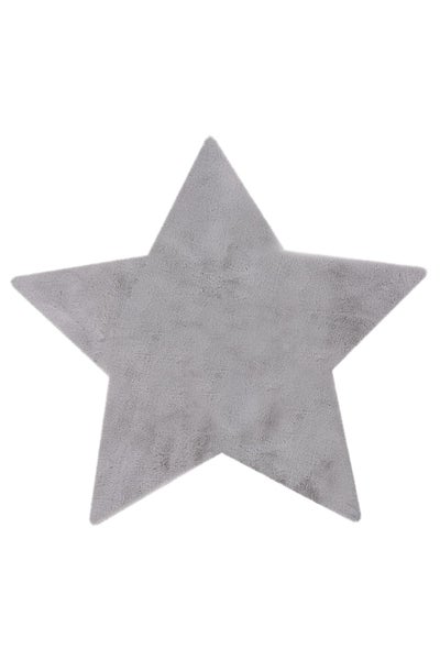 Sternförmiger Teppich mit flauschiger Oberfläche für das Kinderzimmer.