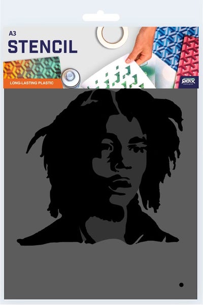 Bob Marley Schablone - 2 Schichten Kunststoff A3 Schablone