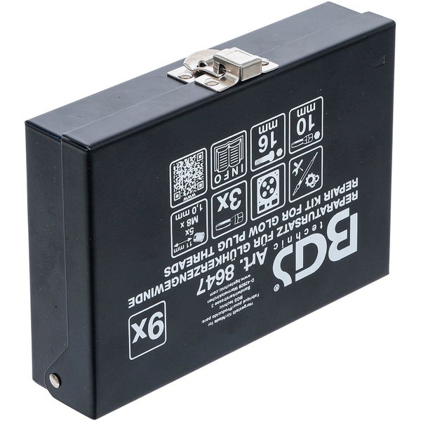 BGS technic Reparatur Satz für Glühkerzengewinde im Koffer