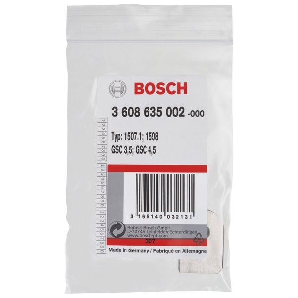 Bosch Ersatzmesser für Blechscheren GSC 3,5 und GSC 4,5 in transparenter Kunststoffverpackung.