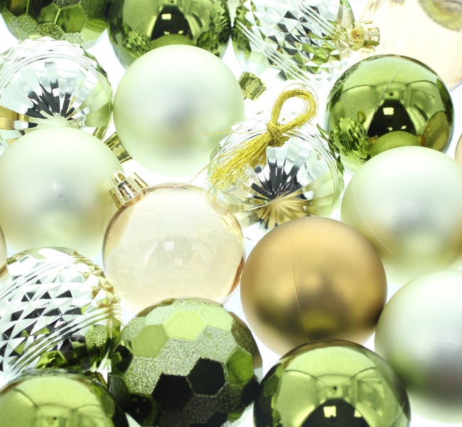 Verschiedene Christbaumkugeln