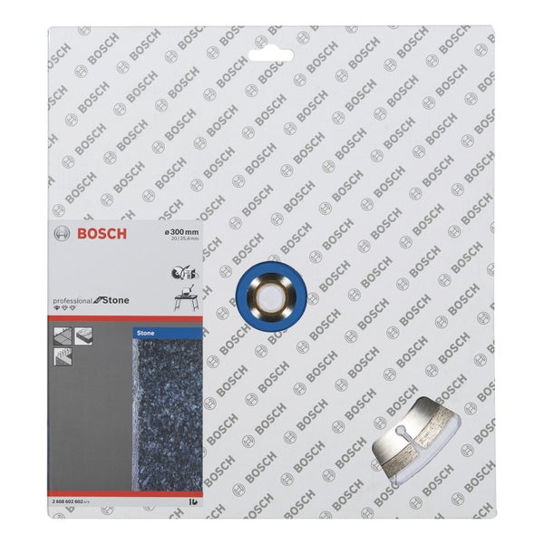 Bosch Diamanttrennscheibe Standard for Stone, 300 x 20,00+25,40 x 3,1 x 10 mm -2608602602