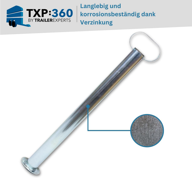 2x Abstellstützen 600mm im Set mit Halter für PKW Anhänger inkl. Montageschrauben