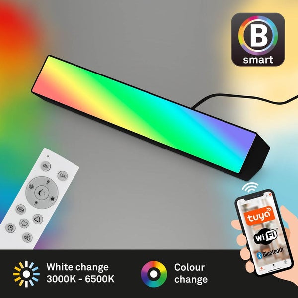 LED Wall Washer RGB WiFi Bluetooth App 9 W schwarz Kunststoff Briloner