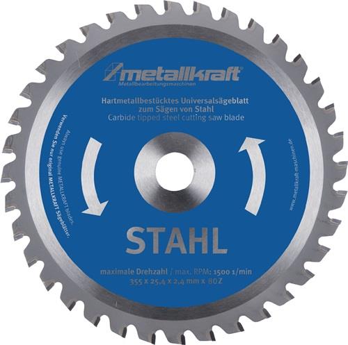 Metallkraft Sägeblatt zum Sägen von Stahl, 355 Millimeter