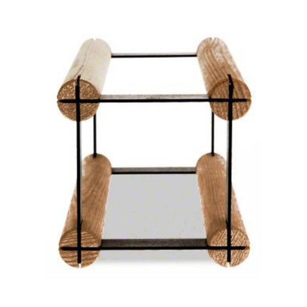 PROREGAL Modulares Weinregal Vinotega Mod Metal HxBxT 12,5 x 12,5 x 24,5 cm 1 x 1 Flasche Massives Kiefernholz Braun Geölt