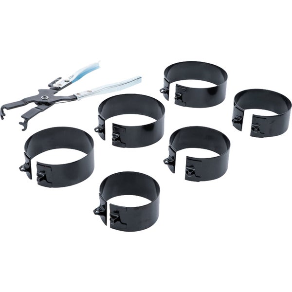 Schlauchschellen Zangenset im blauen Koffer