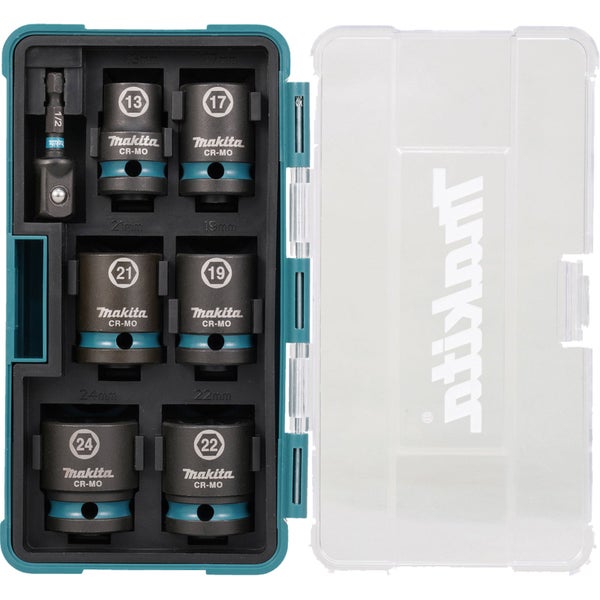 Makita Steckschlüsselsatz mit verschiedenen Größen in Kunststoffbox