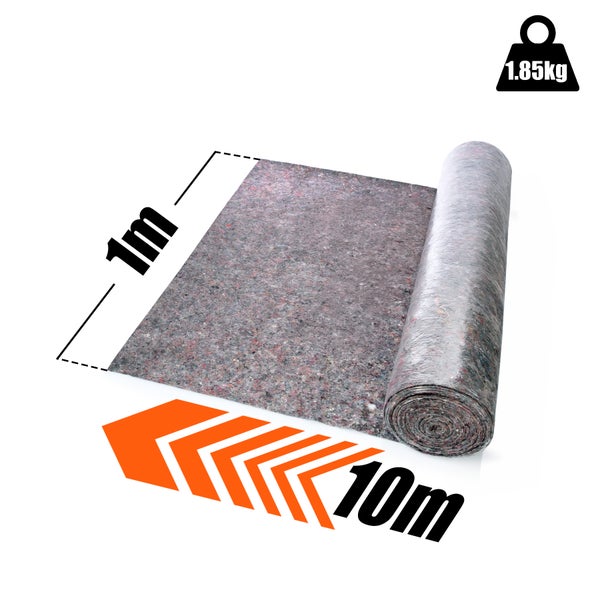 Abdeckvlies Rolle 1 Meter breit und 10 Meter lang mit einem Gewicht von 1,85 Kilogramm