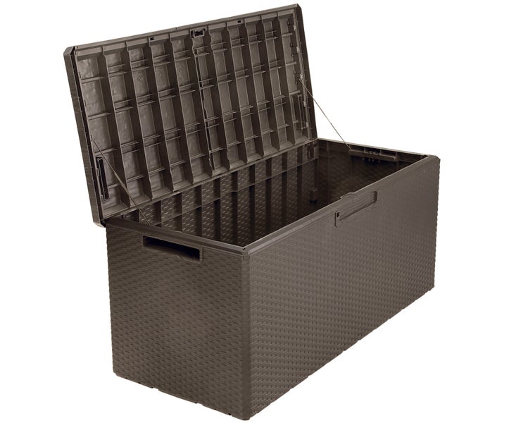 Ondis24 Kissenbox Sitztruhe Fino braun Modell 2021, Aufbewahrungsbox, Box