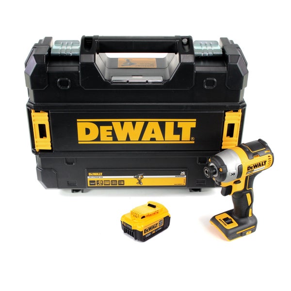 DeWalt Akku-Schlagschrauber 18 Volt mit Akku und schwarzem Transportkoffer.