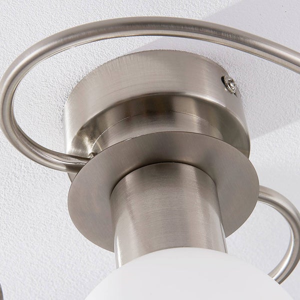 Lindby Deckenlampe Ciala (Modern) in Alu aus Glas (3 flammig, E14) - Deckenleuchte Lampe Wohnzimmerleuchte