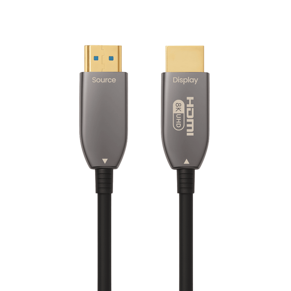 ProfiPatch HDMI Glasfaserkabel 8K ethernet high speed 60Hz UHD 20m schwarz 4K120Hz Goldkontakt Zink Druckguss