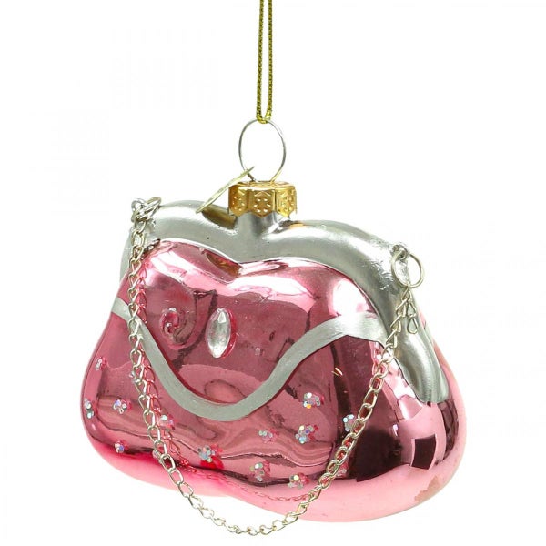 Dekorativer Christbaumschmuck Handtasche mit Kette