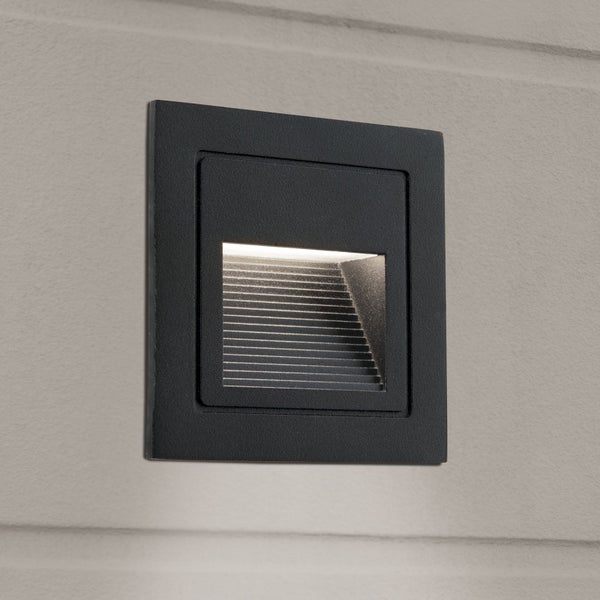 LED Außen Wandeinbauleuchte IP65 Schwarz