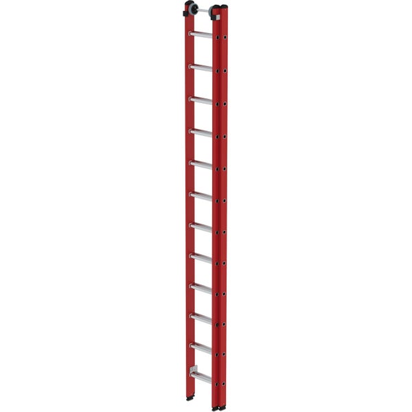 Günzburger Steigtechnik Sprossen-Schiebeleiter 2tlg. GFK/Alu ohne Traverse 2 x 12 Sprossen - 035112
