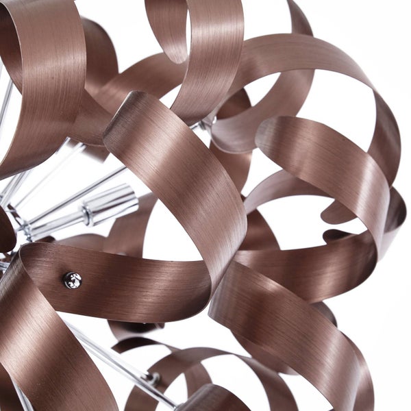 Lucande Pendelleuchte Kaelor (Design, Modern) in Kupfer aus Aluminium (12 flammig G9) - Deckenlampe Esstischlampe Hängelampe Hängeleuchte Wohnzimmerleuchte