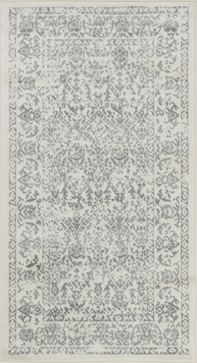 Vintage Orientalischer Teppich - Weiß/Grau - 80x150cm - MARGAUX