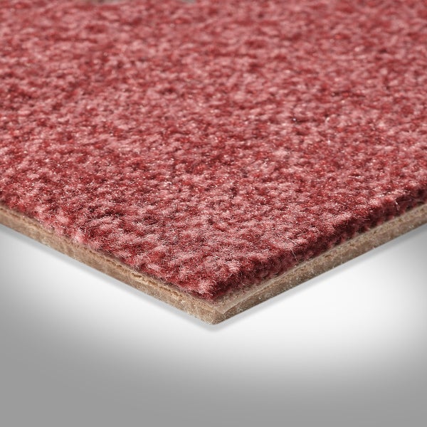 Teppichboden Meterware in Rot mit Velours Oberfläche 500 cm Breite (Meterware)