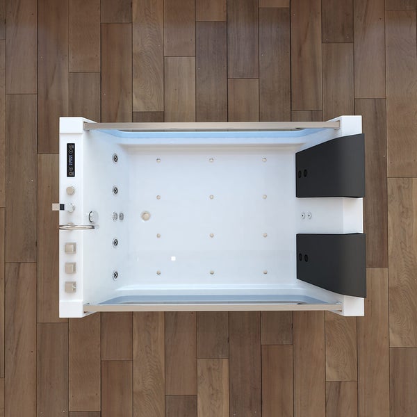 Home Deluxe - Whirlpool Badewanne - ATLANTIC XL - Maße: 180 x 120 x 60 cm - inkl. Heizung, Massagefunktion und kompl. Zubehör I Wanne für 2 Personen, Indoor Pool