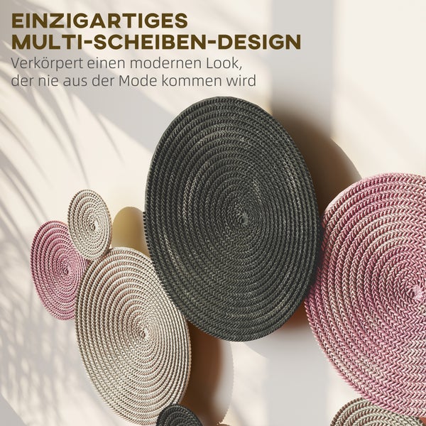 Dekorative Wandobjekte im Multi-Scheiben-Design für eine moderne Raumgestaltung