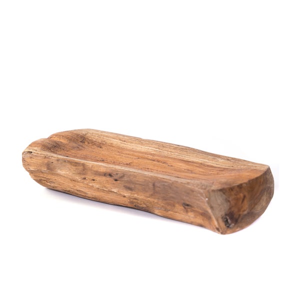 Deko Schale Pari 28x15x5cm, kleine Obstschale aus Holz, handgefertigt naturfarben