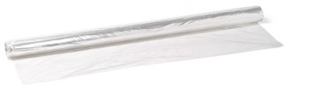 Eine Rolle transparente Abdeckfolie für Malerarbeiten und Schutz bei Renovierungen.