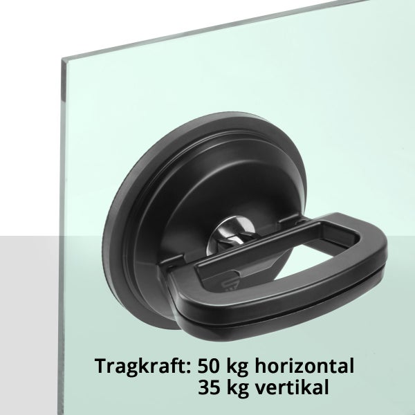 Saugheber 2er Set mit 2 x 50 kg Tragkraft und 12,5 cm | 5“ Durchmesser