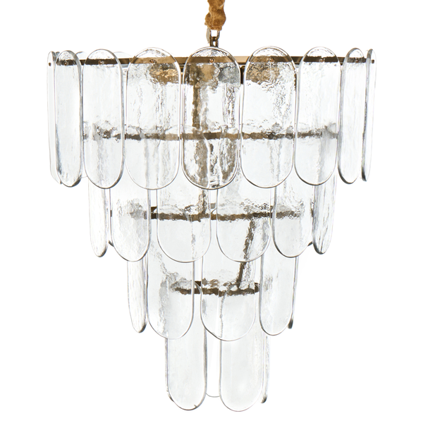 Kronleuchter mit Glasanhängern für stimmungsvolle Beleuchtung