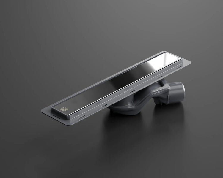 Duschrinne aus Edelstahl mit Ablauf