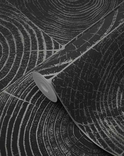 Tapetenrolle mit Baumscheibenmuster