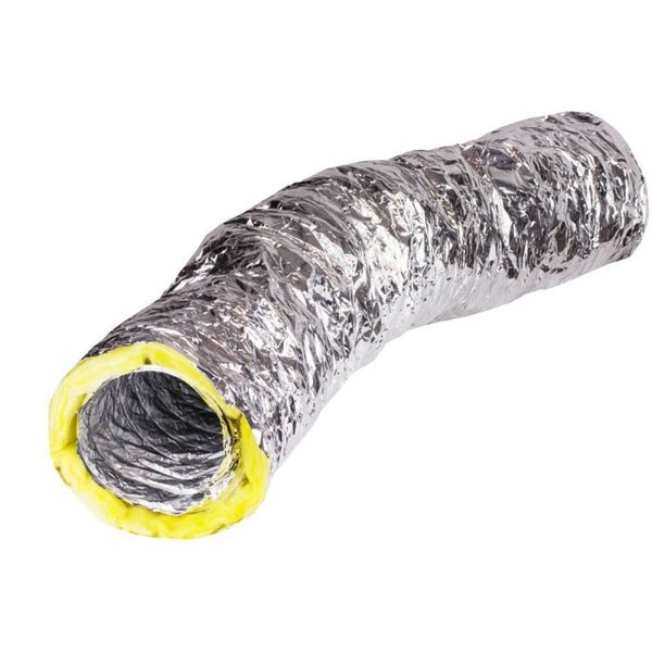 Isoflexrohr 100mm – 1 Meter isolierter Abluftschlauch für Klimageräte, Growboxen & mehr – 4-Schicht Isolierung, Hohe Schalldämpfung, Feuergeschützt & Extra Stabil