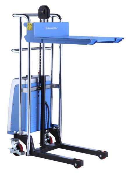 Hubwagen mit HanseLifter Logo für den Transport von Lasten