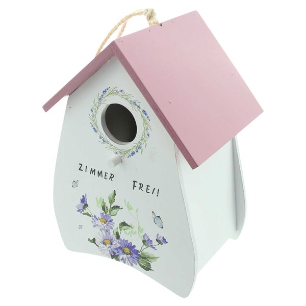 FRANK FLECHTWAREN | Vogelhaus Zimmer frei, 14 x 12 x 21 cm, HOLZ, SISAL