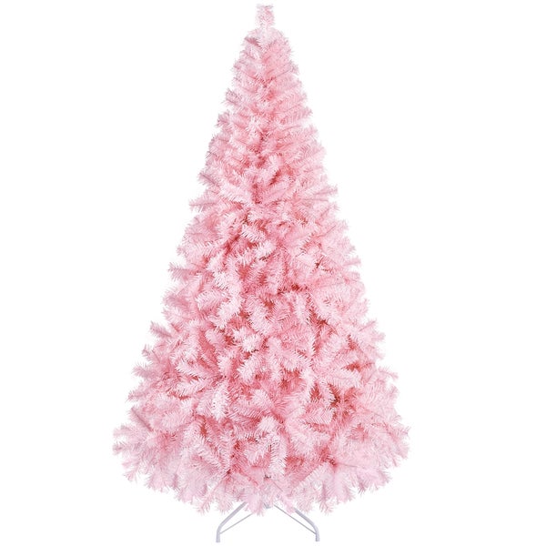 Rosa künstlicher Weihnachtsbaum mit Ständer