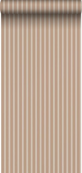 Borastapeter Tapete Streifen Terrakotta - 53 cm x 10.05 m - 662690