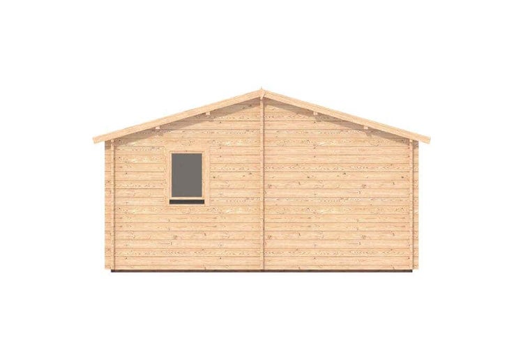Alpholz Gartenhaus Eko Gartenhaus aus Holz in natur, Holzhaus mit 44 mm Wandstärke Blockbohlenhaus imprägniert 5,2x6,4m