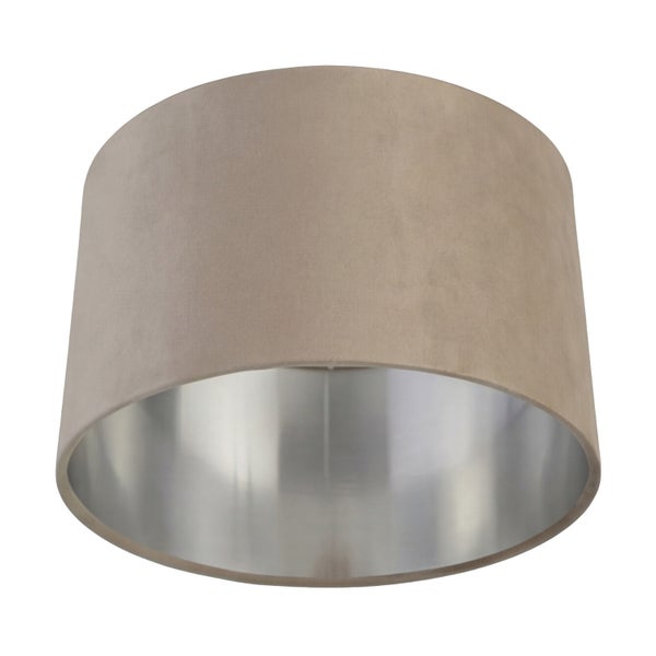 Lampenschirm aus Stoff mit silberfarbener Innenseite