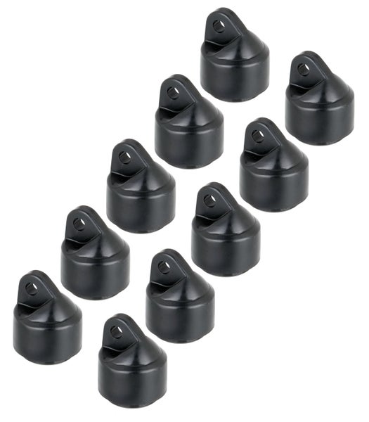 Set aus zehn runden Abdeckkappen mit Öse für Pfosten aus Kunststoff