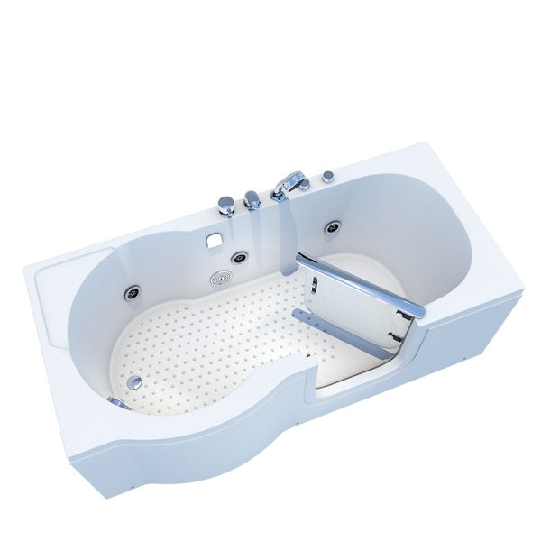 Begehbare Badewanne mit Einstiegstür und Massagefunktion