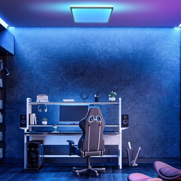 Ultraflaches RGB/W-LED Panel,schwarz, 1xLED/22W