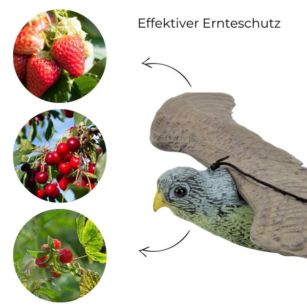 Taubenabwehr Vogelabwehr Falke fliegend Attrappe Taubenschreck Vogelschreck Vogelabwehr Vogelscheuche Tauben vertreiben