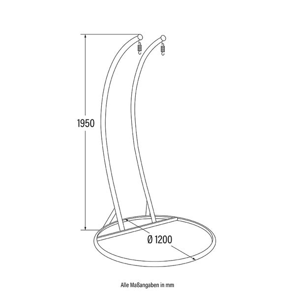 Home Deluxe - Gestell TWIN - Hängesesselgestell - inkl. Montagematerial I Gestell Korbgestell Babyschaukel